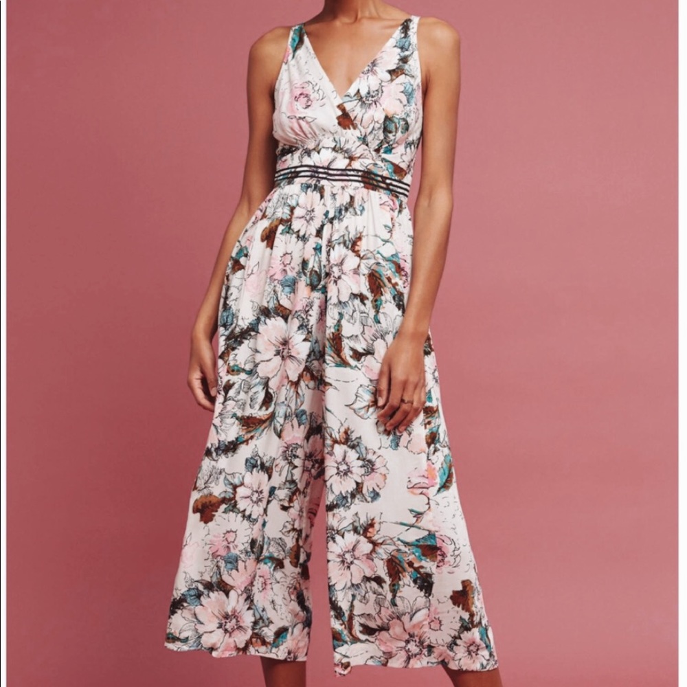 Anthropologie Tracy Reese Gwyneth Floral Jumpsuit